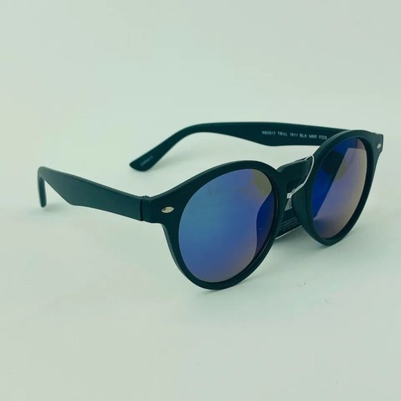 SG00682 Classic Sunglasses For Unisex Round, 100% UVA/UVB Protection Black - Picture 2 of 7